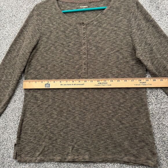 Ruff Hewn Henley Top Womens Large Y2K Grunge Cozy Cabincore Layering Bella Swann - Picture 5 of 9